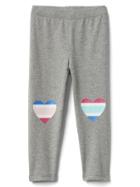 Gap Print Stretch Jersey Capris - Heart Knee Patch