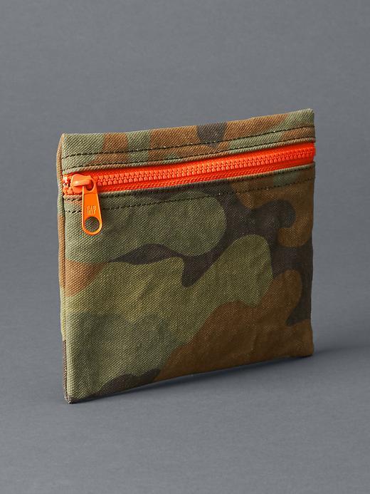 Gap Women Zip Pouch - Olive Camo