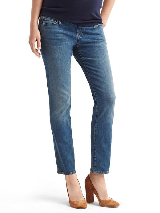 Gap Authentic 1969 Demi Panel Real Straight Jeans - Medium Indigo
