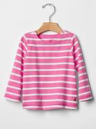 Gap Long Sleeve Printed Top - Pink Stripe