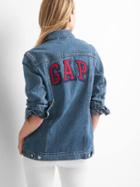 Gap Women Oversize Logo Icon Jacket - Medium Indigo