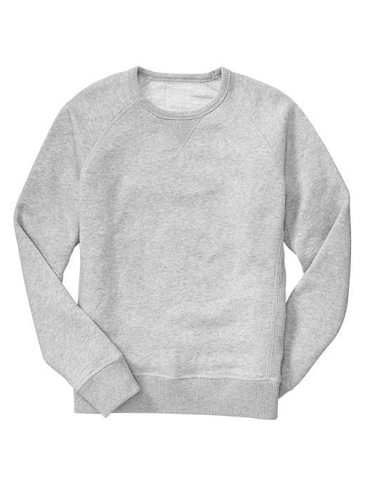 Gap Herringbone Crew Pullover - Light Gray Heather