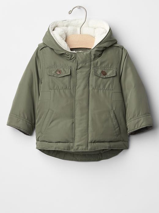 Gap Sherpa Puffer Parka - Green