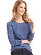 Gap Long Sleeve Tunic Tee - Navy Heather