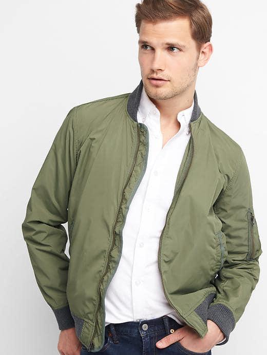 Gap Women Lightweight Bomber Jacket - Desert Cactus