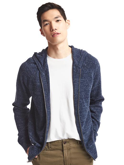 Gap Hooded Zip Sweater - Navy