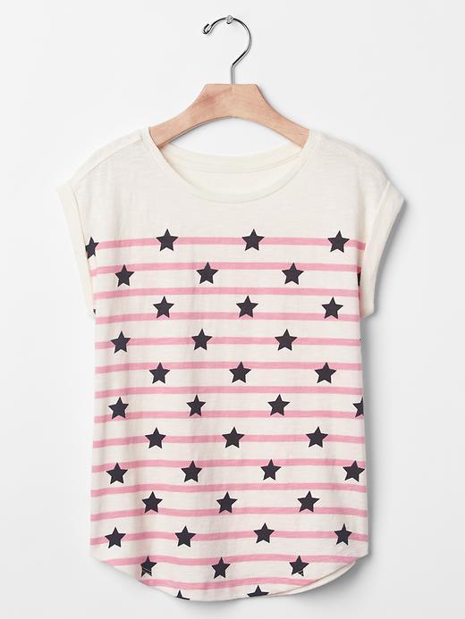 Gap Stars & Stripes Tee - Ivory Frost