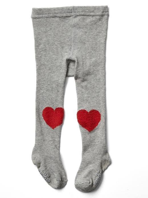 Gap Heart Patch Sweater Tights - Gray