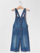 Gap 1969 Denim Culotte Overalls - Medium Wash