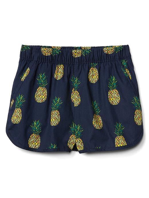 Gap Island Print Dolphin Shorts - Pineapple