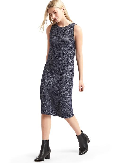 Gap Women Softspun Marled Midi Dress - Dark Night