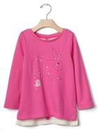 Gap Embellished Star Gazing Tee - Pink Azalea