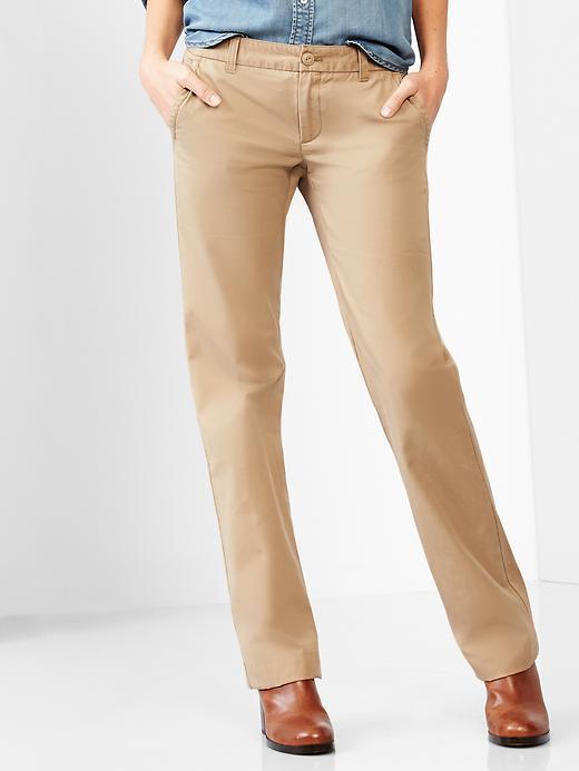 Gap Women Classic Khaki Pants - Celestial Taupe