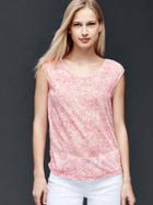 Gap Linen Cap Sleeve Star Tee - Belle Pink