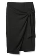 Gap Women Softspun Wrap Knot Skirt - True Black