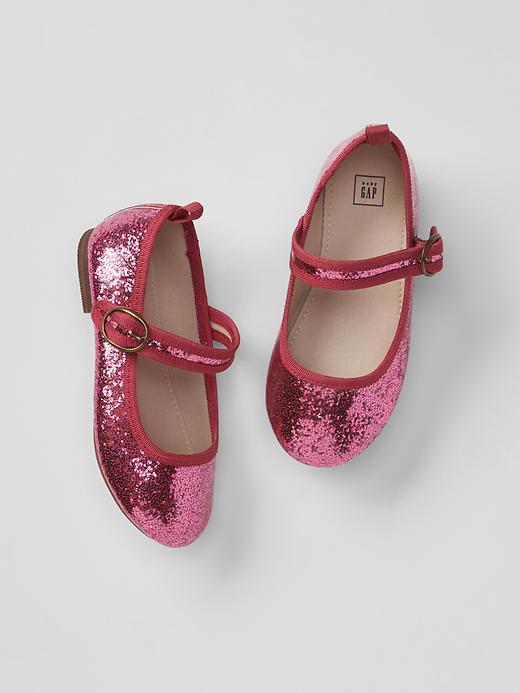 Gap Glitter Mary Jane Flats - Royal Fuchsia