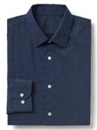 Gap Men Stretch Poplin Dot Print Standard Fit Shirt - Elysian Blue