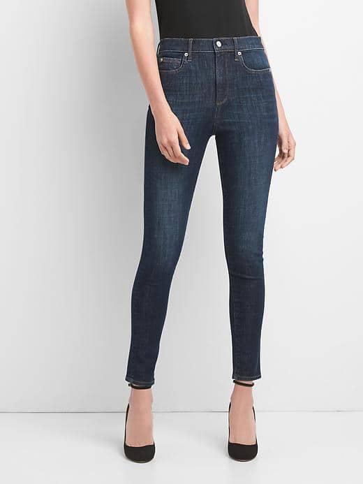 Gap Women Super High Rise True Skinny Jeans - Dark Indigo | LookMazing