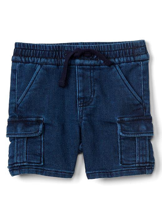 Gap Super Soft Denim Cargo Shorts - Denim