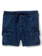 Gap Super Soft Denim Cargo Shorts - Denim