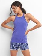 Gap Women Breathe High Neck Cami - Becca Blue
