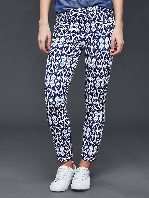 Gap Women Bi Stretch Skinny Ankle Pants - Ikat Blue