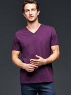 Gap Men Essential V Neck T Shirt - Chic Plum