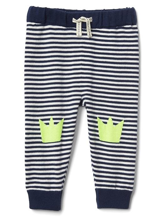 Gap Stripe Graphic Sweater Pants - Elysian Blue