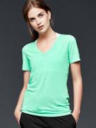 Gap Women Gapfit Breathe V Neck Tee - Cool Jade