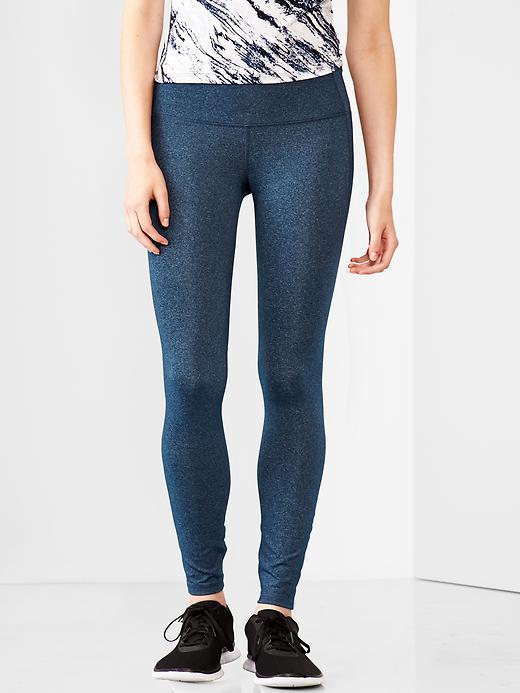 Gap Women Gapfit Gfast Heathered Leggings - Constellation Blue