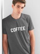 Gap Men Modal Short Sleeve Graphic Tee - Charcoal Heather