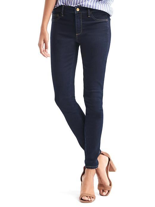 Gap Women High Stretch 1969 Brushed Back Legging Jeans - Rinsed Denim