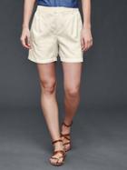 Gap Women Pleated Shorts - Off White