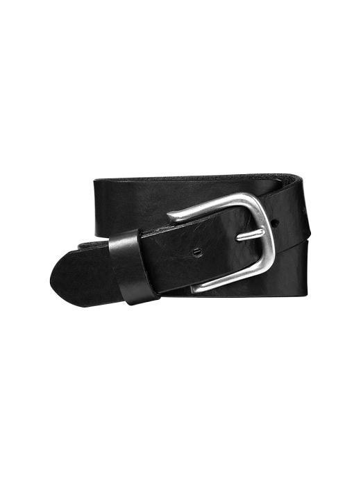 Gap Smooth Leather Belt - Black