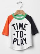 Gap Playful Graphic Baseball Tee - New Off White