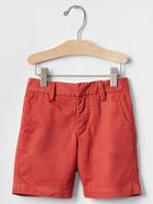 Gap Solid Flat Front Shorts - Totem Red