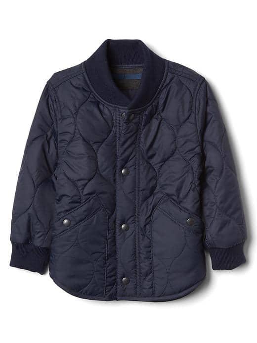 Gap Puffer Fleece Lined Jacket - True Indigo