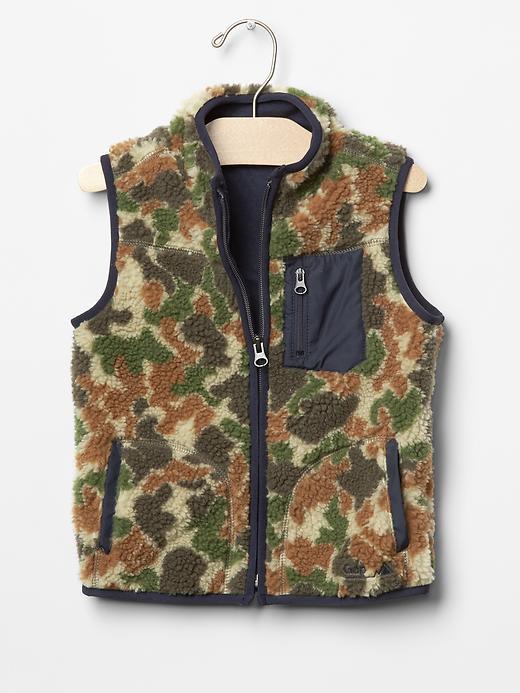 Gap Camo Sherpa Vest - Green Camo