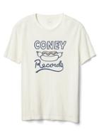 Gap Men Coney Records Hotdog Crewneck Tee - New Off White