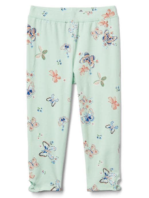 Gap Keyhole Print Stretch Jersey Capris - Butterfly