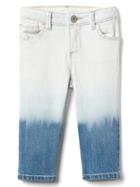Gap Stretch Ombre Straight Crop Jeans - Medium Wash