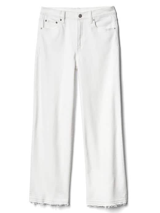 Gap Women High Rise Wide Leg Jeans - White