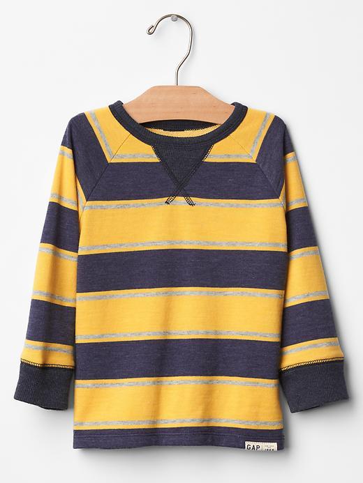 Gap Stripe Raglan Tee - Rainslicker Yellow