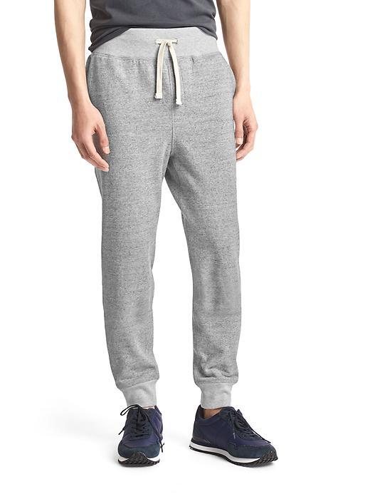 Gap Men Marled Fleece Sweats - New Heather Grey