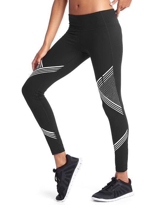Gap Women Gapfit Blackout Technology Gfast Print Leggings - True Black
