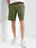 Gap Women Garment Dyed Linen Cotton Shorts 10 - Army Jacket Green