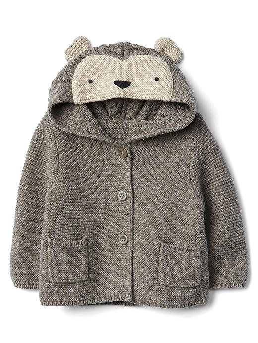 Gap Hedgehog Garter Sweater - Brown Heather