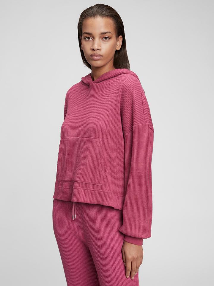Waffle-knit Hoodie