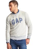 Gap Men Marble Wash Logo Sweatshirt - Light Heather Gray