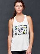 Gap Women Gapfit Breathe Logo Racerback Tank - White Logo